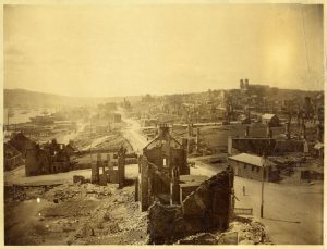 B4-49; St. John's East in ruins folloing the Great Fire