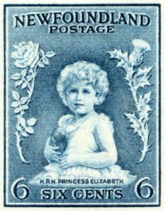In Newfoundland the first recognition given to the future Queen occurred in 1933 with the young Princess Elizabeth appearing on a Newfoundland postage stamp. This was the first portrait of the Princess on any postage stamp.
