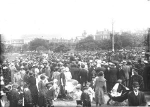 Photo Credit: The Rooms Provincial Archives: E 20-25; Crowds in Bannerman Park long before the Annual Folk Festival.