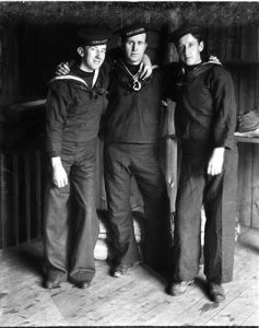 Photo Credit: The Rooms Provincial Archives. E 39-4; Three sailors from HMS Calypso