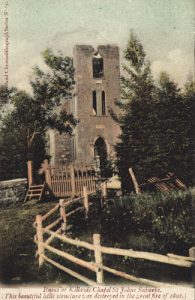 Photo Credit: The Rooms Provincial Archives. Ruins of Kilbride Chapel, St. John's suburbs. VA 33-98.