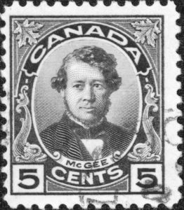 McGee was featured in a “historical series” of Canadian stamps in 1927 – making him the first Irishman in the English-speaking world to appear on a postage stamp.
