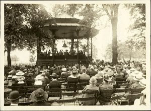 Photo Credit: A 103-2; Newfoundland Regiment Band performing in park during Newfoundland Week, London