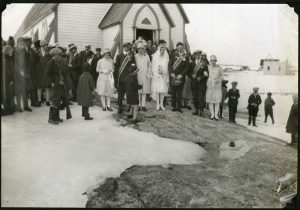 Photo Credit: The Rooms Provincial Archives: VA 94-90.1: A Labrador wedding. Do you recognize this church? Can you tell us what community this wedding is taking place in?